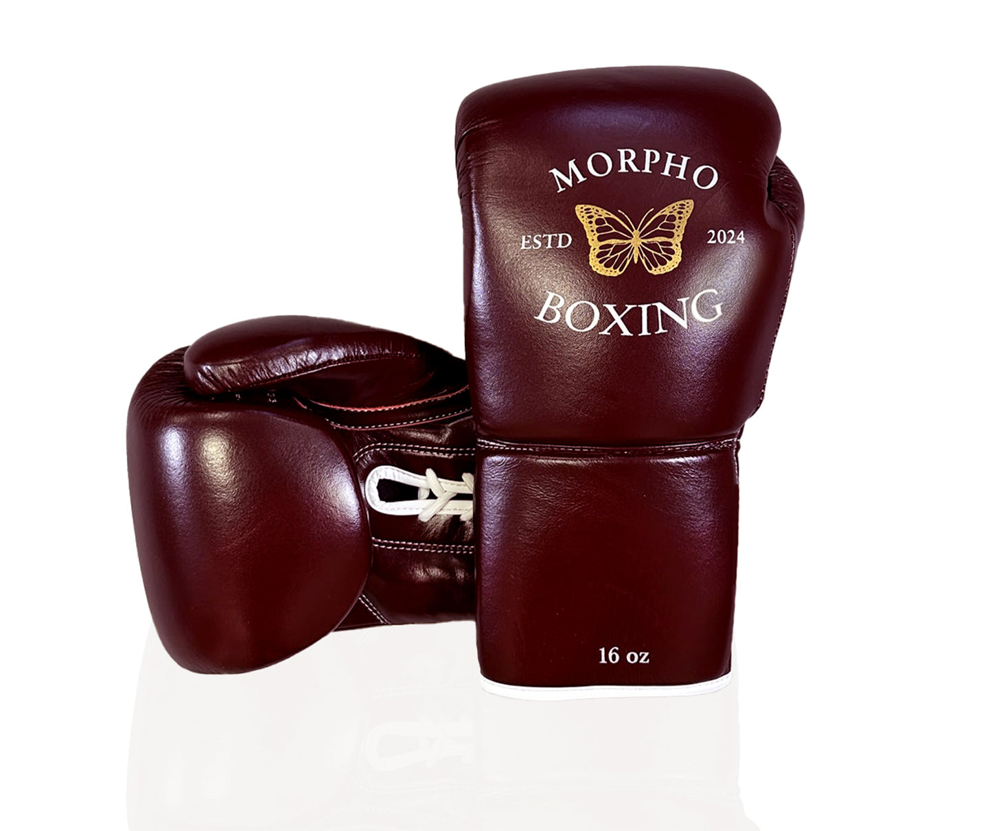 OXBLOOD LACE UP SPARRING GLOVES: S01