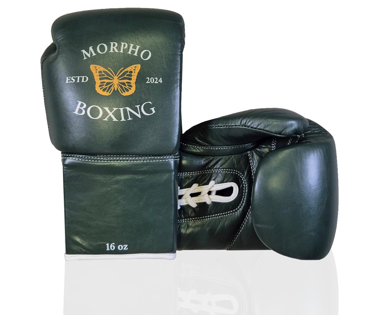 FOREST GREEN LACE UP SPARRING GLOVES