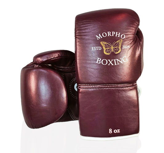 OXBLOOD LACE UP SPARRING GLOVES: S01